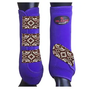Hilason Horse Medicine Sports Boots Front Leg Purple