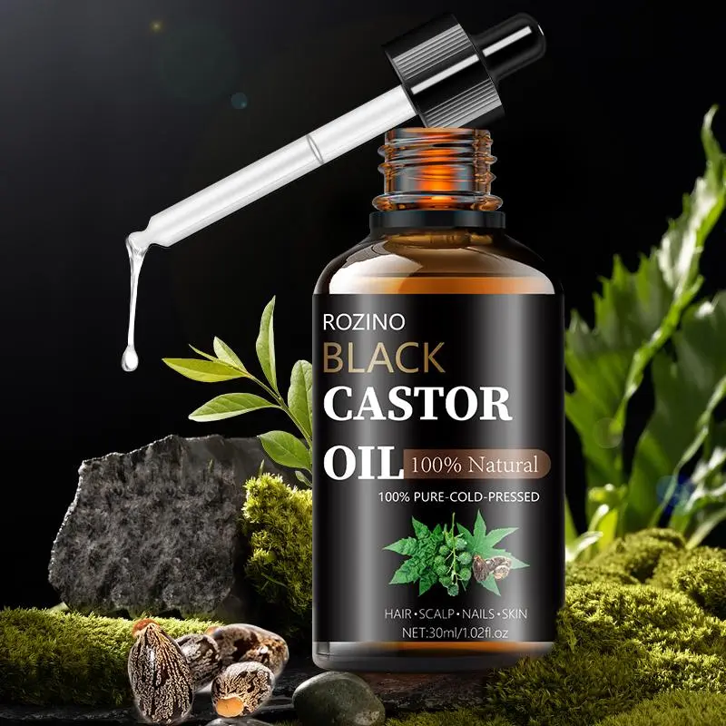 100% Natural Castor Oil, Cold Pressed Deep Hydrating Moisturizing Hair Scalp Nails & Skin Oil, Hair Care & Styling Product for Women & Men, Haircare
