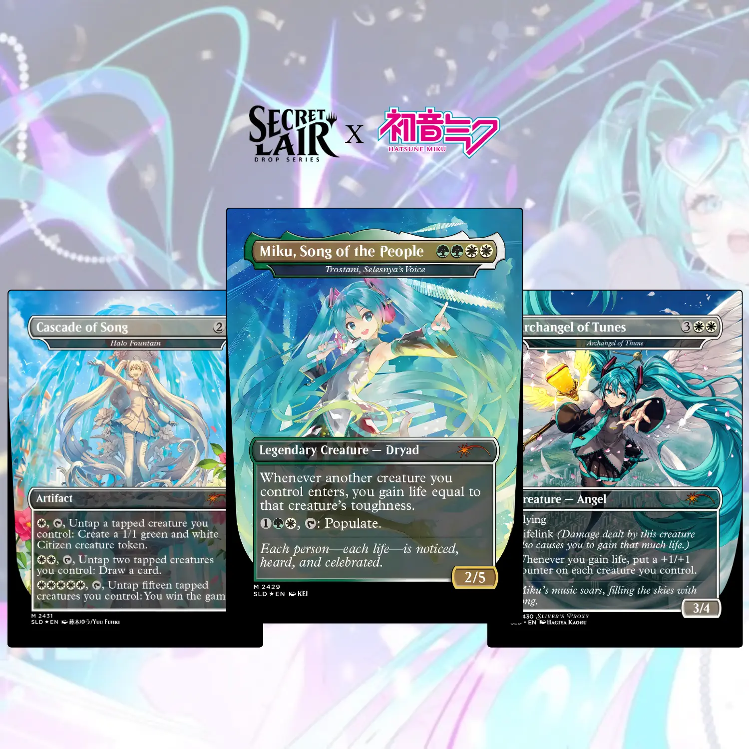 Hatsune Miku Inspired Proxy Deck – 100 Card Commander Deck | Music Themed Custom Artwork | Populate, Tokens & Lifegain