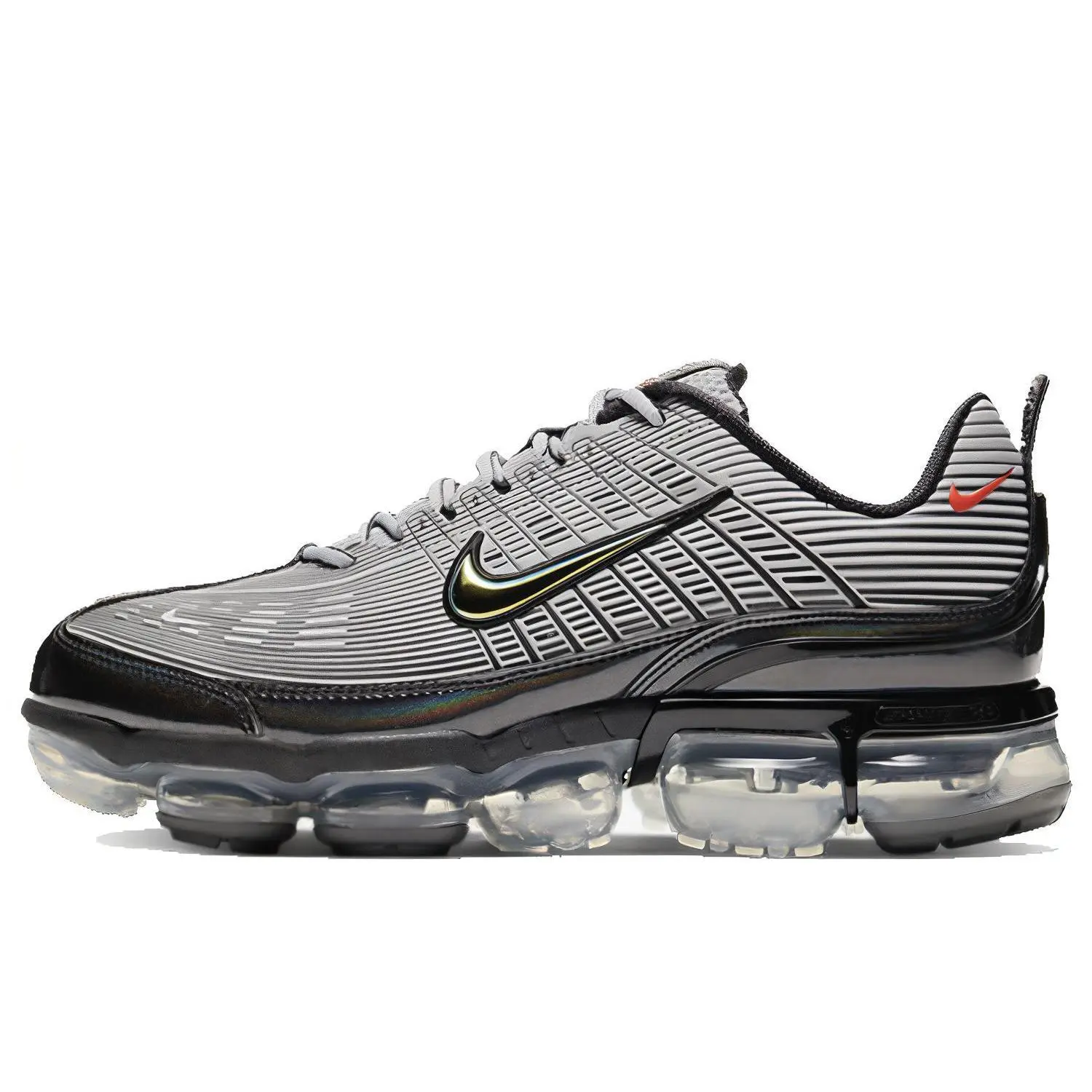 Nike Air VaporMax 360 Metallic Silver Durable Low Top Running Shoes Men's Black White CK2718-004