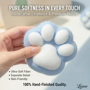 "This Squishy Cat Paw Toy Is The Stress Reliever You Need  Soft enough to melt all your anxiety away! 100% handmade, ultra-fluffy & skin-friendly. Perfect fidget toy for work/study stress!