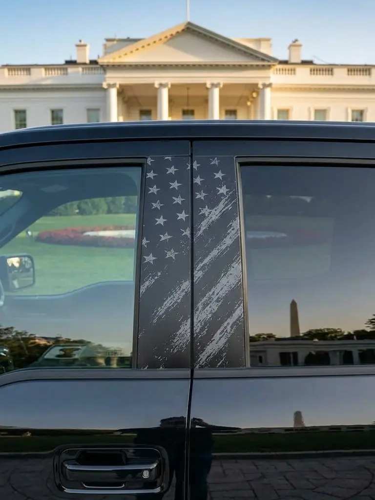 2PCS XL B-Pillar Vinyl Wrap Set, 12.6"×23.6" (Cut-to-Fit), Waterproof Car B Pillar Sticker Decal, Door Window Pillar Decals, Gloss Vinyl Car Wrap for SUVs Trucks Vans Vehicle