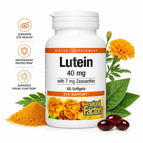 Lutein 40mg with Zeaxanthin Softgels, Antioxidant Supplement for Healthy Eyes, Vision & Skin Support, 60 Softgels