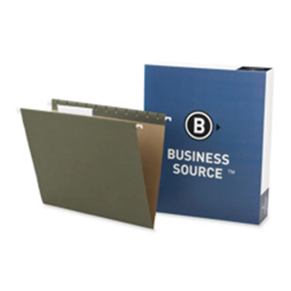 Business Source Hanging Filing Folder - 0.33 Tab Cut, Letter Size, Standard Green - Office Accessory for Filing Cabinet, Document Organizer, Files For Filing Cabinet, Filing Folders