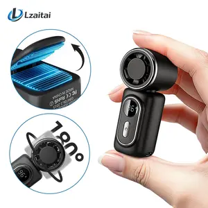 Lzaitai 3-in-1 Mini Portable Handheld Clip Fan, 3000mAh Rechargeable Battery, 5 Speeds, 180° Adjustable Airflow, USB Cooling Fan for Travel, Office Use