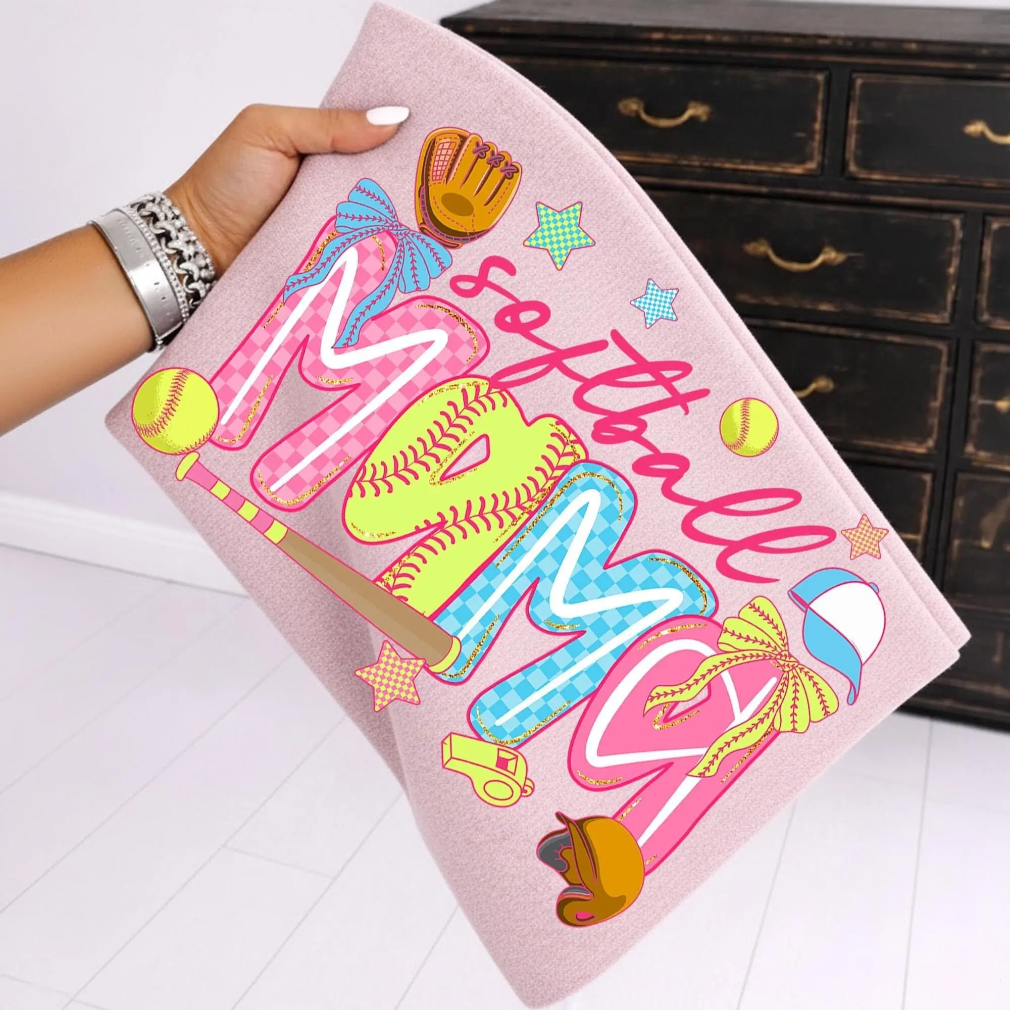 Softball Mama Coquette Tshirt Game Day