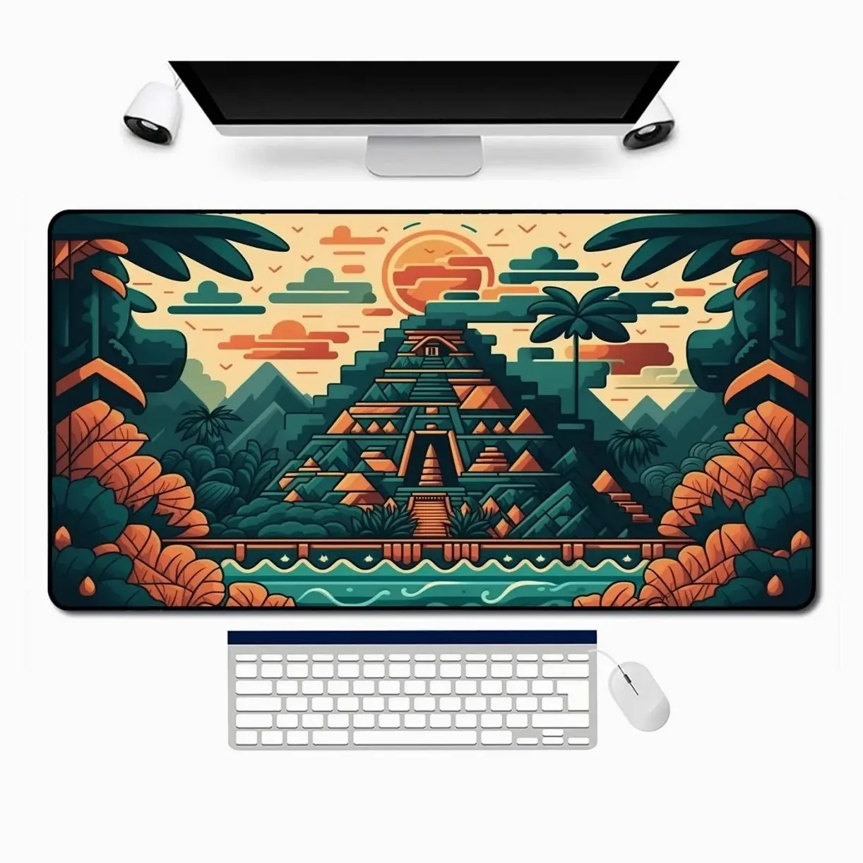 Kawaii Aztec Mousepad, Kawaii Mouse Pad, Aztec Desk Mat, Aztec Desk Pad, Kawaii Desk Mat Kawaii Deskmat, Cute Aztec Deskpad