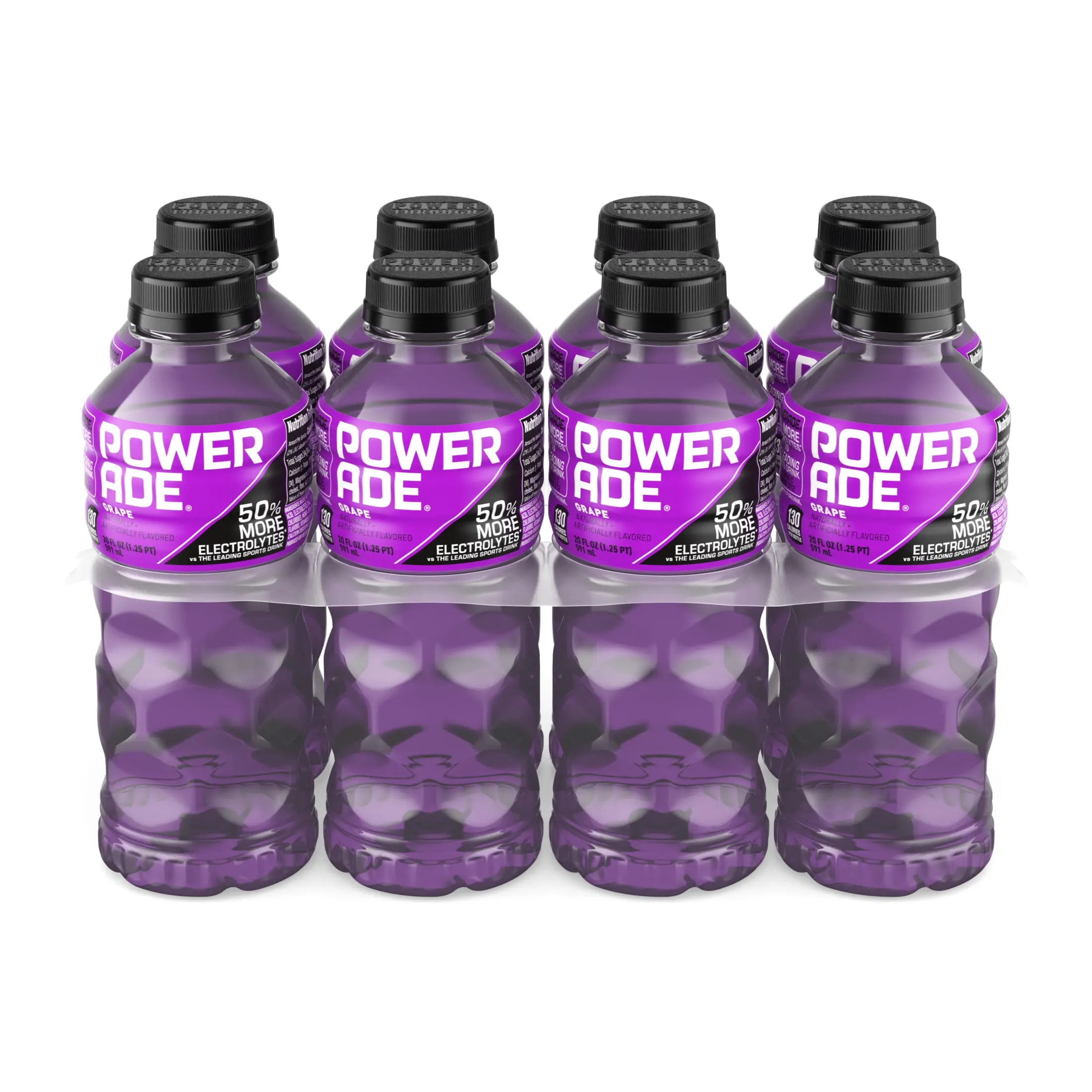 POWERADE Grape Electrolyte Sports Drink Bottles, 20 fl oz, 8 Pack