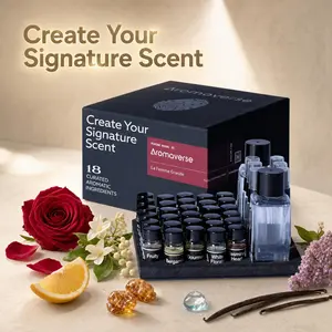 Aromaverse La Femme Grande Perfume Making Kit for Women & Men, Make Your Own Signature Scent, A Sensory Niche Perfumery Atelier Experience, 30 Couture Ingredients, 6 Recipes, Relaxing Self Activity, Date Night, Artisan Luxury DIY Kit