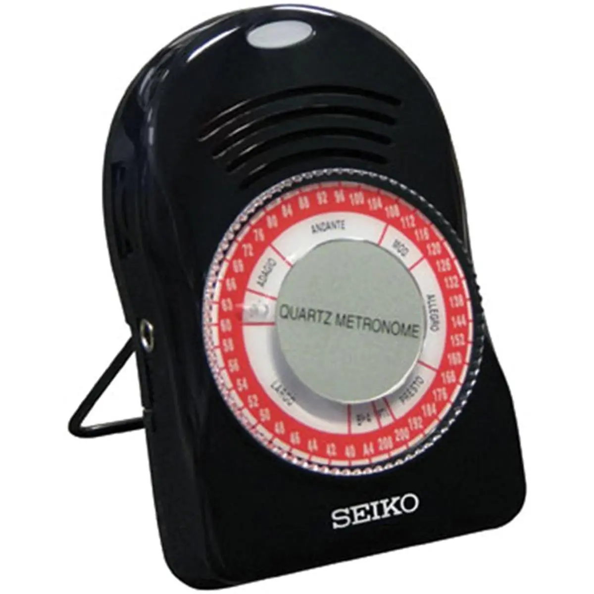 SEIKO Upgraded Compact Quartz Metronome - Quartz Accuracy, Adjustable Volume, Adjustable Click Tones, Easy Operation, Visual Beat, Wide Tempo Range, Earphone Jack for Music Practice Performance
