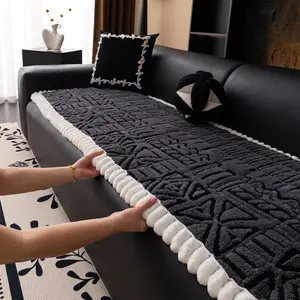 Bohemian Style Geometric Plush Sofa Cushion, Soft Touch, Easy Clean, Warm and Decorative, Protects Sofa From Wear, Home Decoration