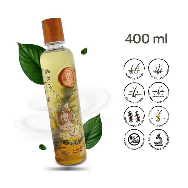 Ritual Botanico - Shampoo Rosemary & Eucalyptus Control of Dandruff 400 ml - Botanical Extracts for Natural Cleansing & Hair Care