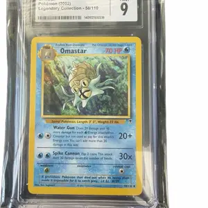 2002 Pokémon Legendary Collection Omastar CGC 9 58/110