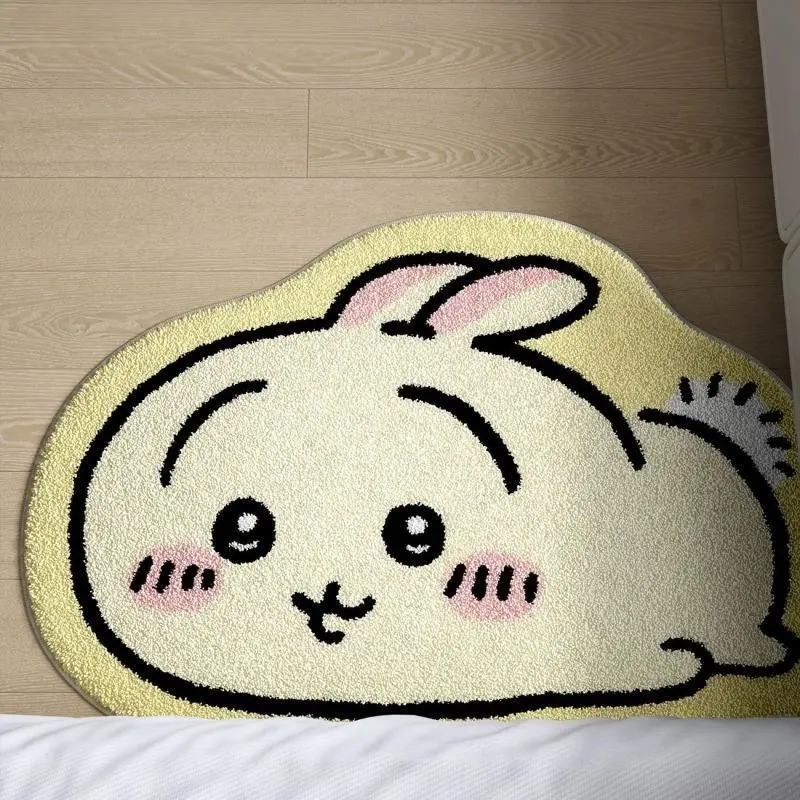 Chiikawa Cartoon Rug Anime Hachiware Usagi Plush Floor Mat Bathroom Non-Slip Carpet Car Cushion Soft Living Room Decor
