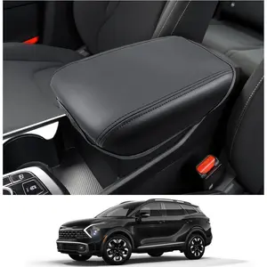 Center Console Cover for 2023 2024 2025 Kia Sportage Accessories Armrest Cover Anti-Scratch Middle Console Pad Leather Armrest Protector