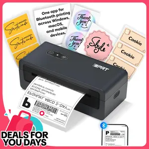 Hanin Multi-Purpose 4x6 Bluetooth Thermal Printer - High-Speed Shipping Label Maker & DIY Sticker Printer for Small Business, Home Organization, Branding & Packaging#SummerWins #DealsForYouDays