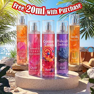 Free 20ml with Purchase!8oz Women's Floral Body& Hair Fragrance Spray +FREE 2.98oz Travel Size,Super large capacity,long-lasting floral and fruity fragrance spray for women, refreshing and non-sticky, ideal for romantic dates and gift-giving
