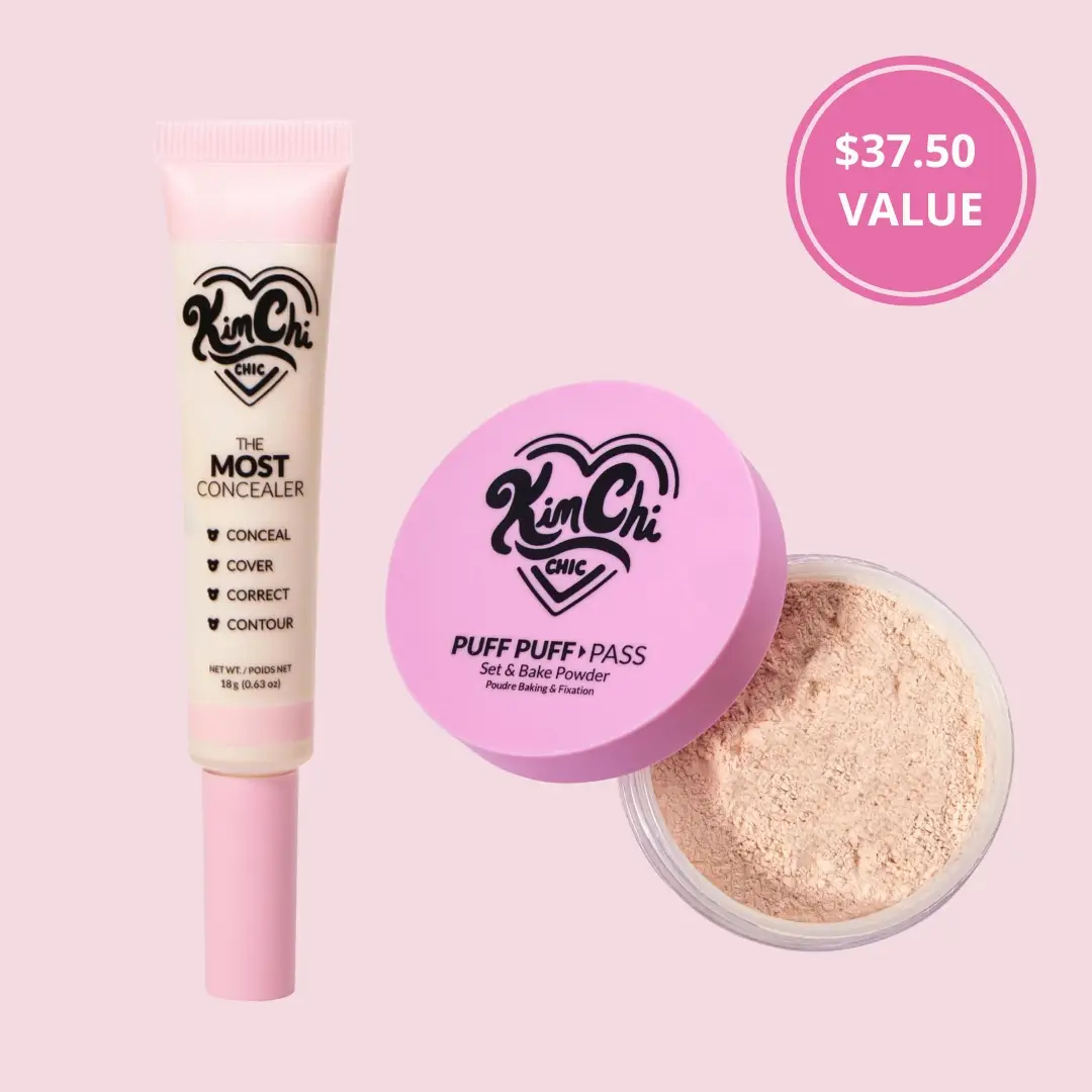 KimChi Chic Beauty Flawless Realness Kit - Concealer and Setting Powder Cosmetic Makeup Set