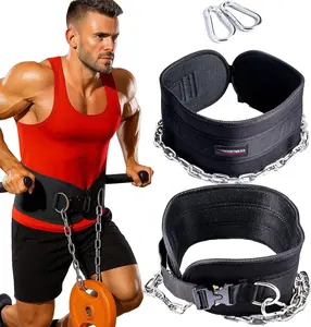 Dip Belt for Weight Lifting with a Quick Closure Steel Buckle, Weighted Belt for Pullups & Dips for Men, with Durable Chain and Carabiners, Weightlifting, Squat, Bodybuilding