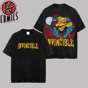 [IG] Mark Grayson - Invincible Graphic Premium Acid Washed Cotton T-Shirt (Made In US), Image Comics Graphic Tee, Invincible Fans Shirt, Movie Fans Outfit, Gift For Hero Fans