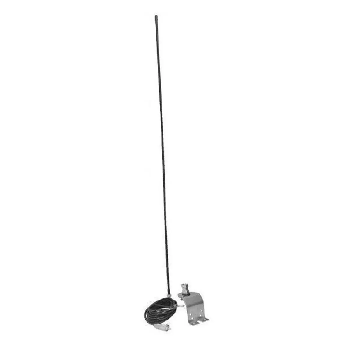 212 MAIN 4 ft Complete CB Truck Antenna Kit, White Fiberglass Top-Load Antenna with Stainless Steel Fender Mount & 18 ft Low-Loss Coax Cable, Truck Antenna Cb
