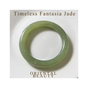 Certified Genuine water Green Hetian Jade nephrite jade Bracelet bangle - 55mm inner diameter