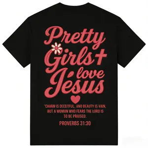 Pretty Girls Love Jesus Jesus TShirt, Christian t shirts, Vintage I Love Jesus Shirt, Jesus design 2025, Gift For Men And For Women, Gift Love Jesus vet tech