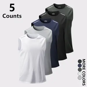 Men's Summer Quick Dry Tank Tops, Solid Color Sleeveless Shirts with Breathable Soft Fabric, Casual Athletic Tops for Daily Wear, Outdoor Activities, Beach & Gym Training