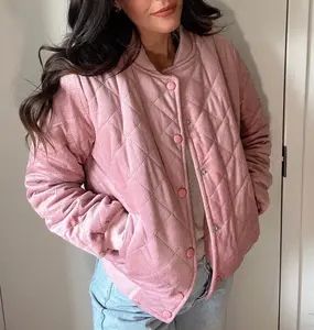 Quilted Velvet Jacket (Dusty Pink)