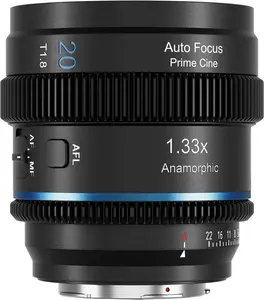 SIRUI 20mm T1.8 1.33X Anamorphic Lens, S35 Autofocus Lens for E/L/MFT/X/Z Mount Cameras, Neutral/Blue Flare