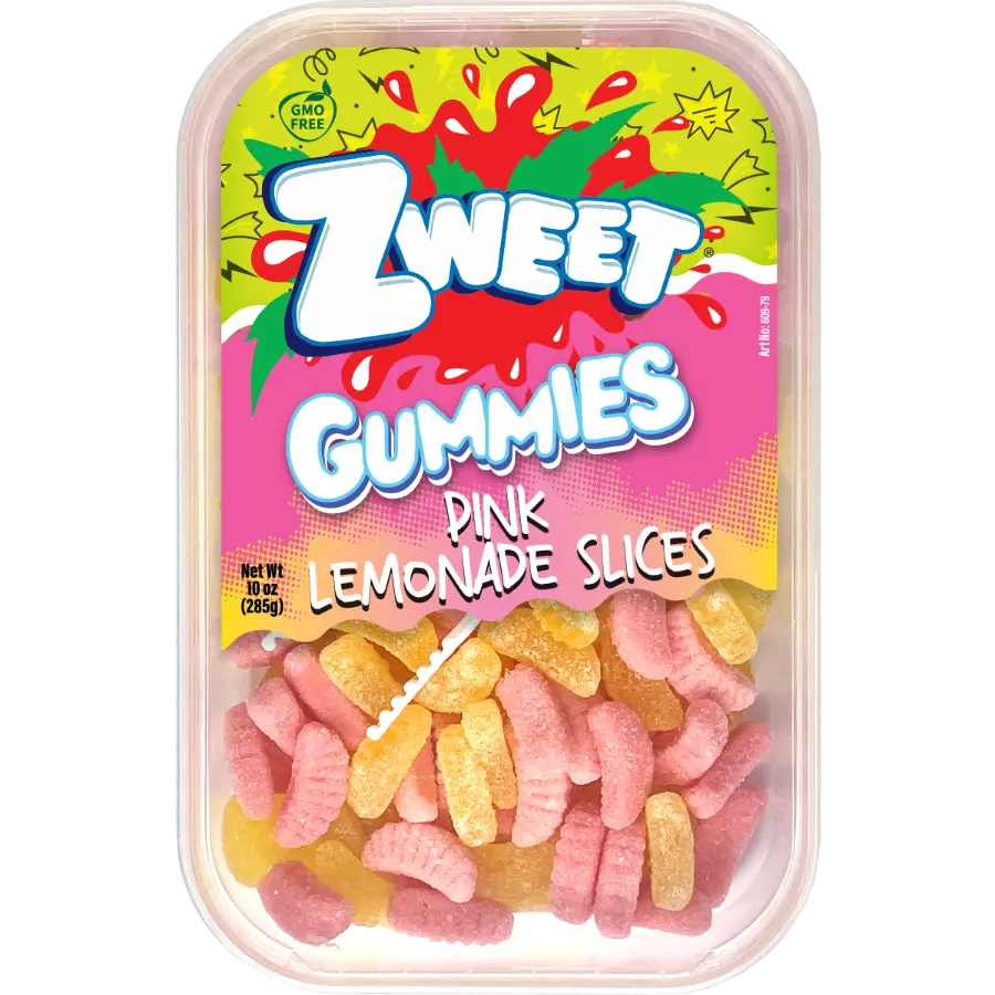 Gummy Pink Lemonade Slices Candy | Zweet | 10 oz