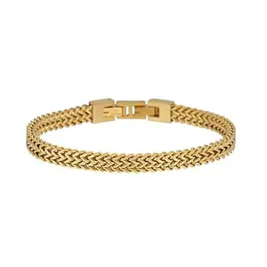 Geoffrey Beene Stainless Steel Double Franco Chain Bracelet