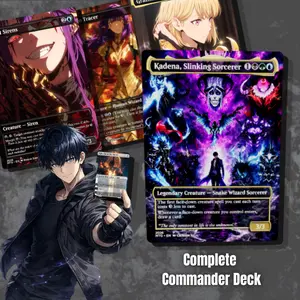 The Shadow King MTG Commander Deck | 100 Card EDH Proxy Set + Tokens | Custom Fantasy Art