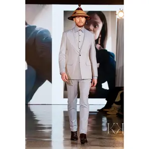 Lebene Gold Stripe Yale Blue Suit