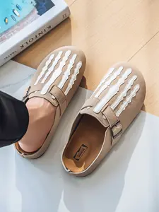 Men's Adjustable Buckle Mules | Comfortable Slip-On Backless Loafers | Outdoor Walking Shoes