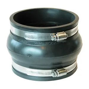 Fernco Products  Schedule 40 4 in. Hub x 4 in. Dia. Hub PVC Expansion Coupling, Black