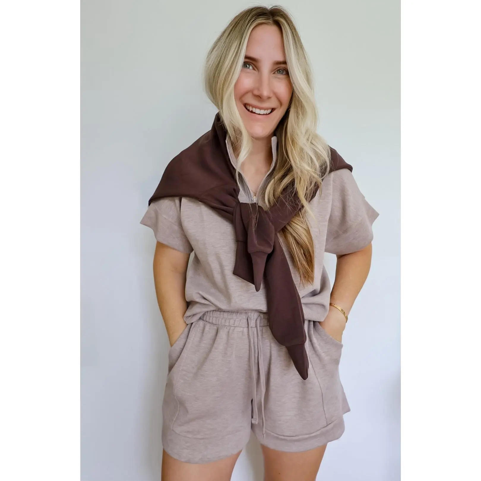 Jules Luxe Modal Scuba Half Zip | Silk-Soft Oversized Pullover