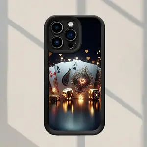 This stylish phone case is designed for playing poker and dice, and is compatible with iPhone 17, 16, 15, 14, 13, 12, 11 Pro Max Plus, Air, Mini, SE, and iPhone XS Max. It's drop-proof and dust-proof, making it an ideal holiday gift for friends and family