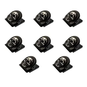 8 Piece Skull Magnet Set, Universal Refrigerator Decorations, Kitchen Whiteboard, Office Fridge Magnets, Dishwasher Safe, Storage Cabinet, Spooky, Halloween, Home Decor