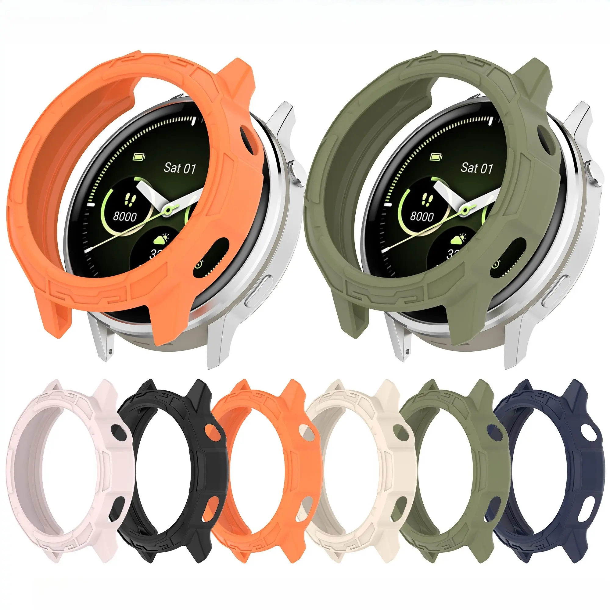Leisure Sports Business Suitable for Garmin Venu4 41mm/Venu4 45mm Smart Watch Protective Case Case Watch Accessories Armor Hollow PC Smartwatch Accessories