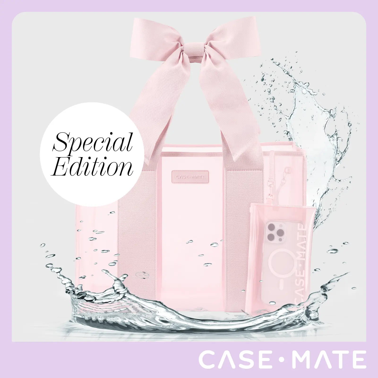 Case-Mate Special Edition Jelly Tote Waterproof Beach Bag, Travel, Gym Bag, Vacation, Large Capacity Shoulder Bag, Lightweight Beach Bag, Lightweight