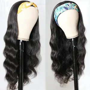 Body Wave Headband Wig Human Hair Glueless No Lace Front Human Hair 180 Density Wear and Go Machine-Made Natural Look summerwins