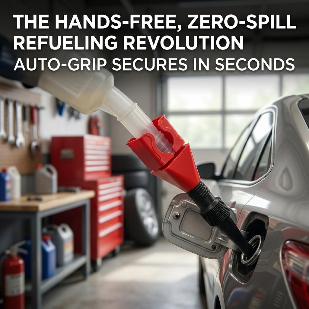 3-Piece Collapsible Funnel Set — Retractable Auto-Filling Funnel (with Bottle-Mouth Clip). A versatile tool for oil changes and fluid transfer in cars, motorcycles, and various types of engines; suitable for dispensing engine oil, gasoline, and coolant.