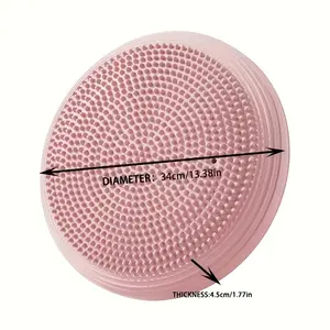 Yoga Balance Mat Set with Inflatable Core Trainer, PVC Material, Two-piece Set (yoga Ball And Pump), Suitable for Home Fitness, Yoga And Correct Sitting Posture, Balance Training Mat, Swing Seat, Sensory Chair, Yoga Accessories