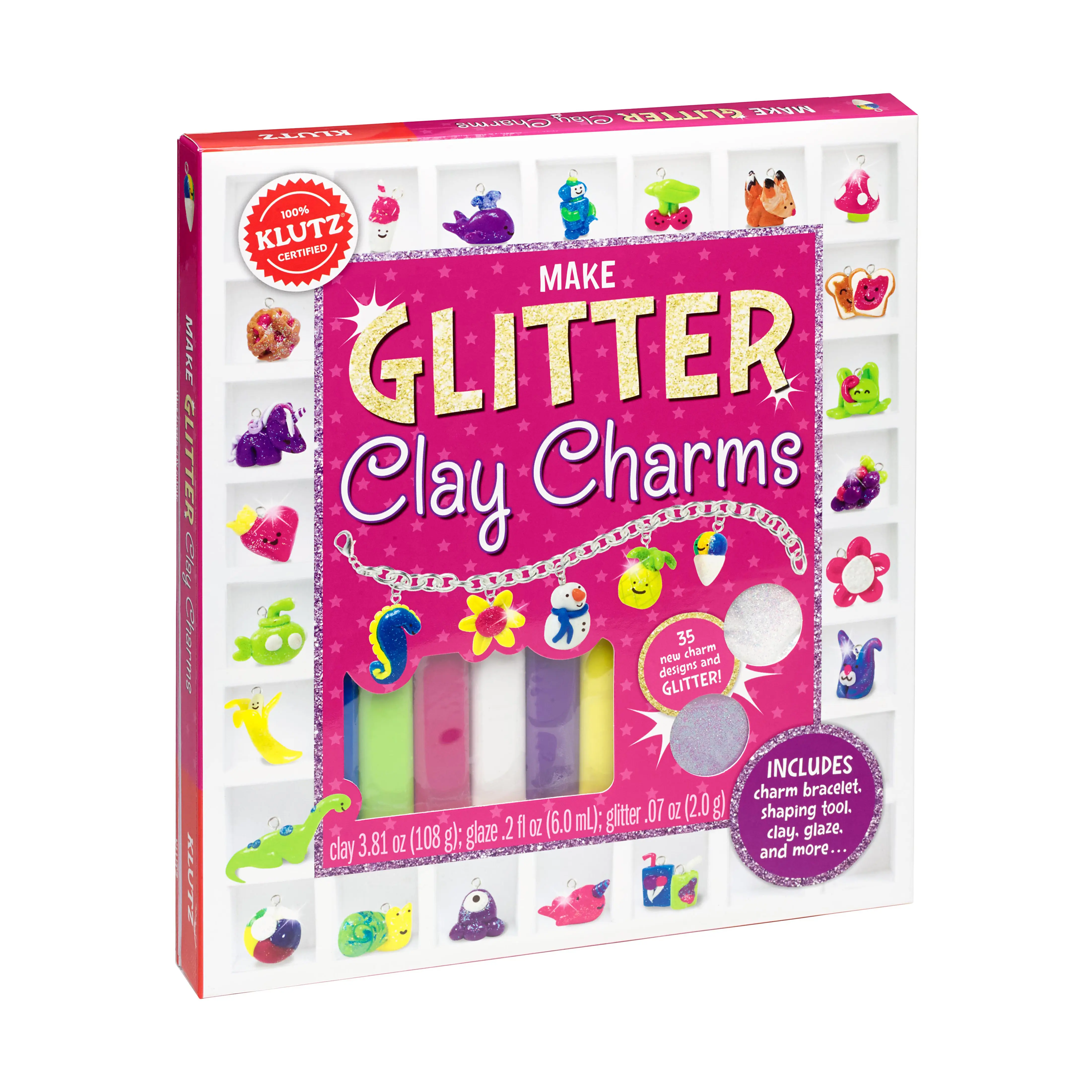 Make Glitter Clay Charms