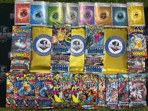 Pokémon TCG - 22x Energy Break Packs PLUS 3x Evolution TCG Slab Bags - "Silver Tempest" "Phantasmal Flames" "Surging Sparks" "Astral Radiance" "Mega Evolution" "Paradox Rift"