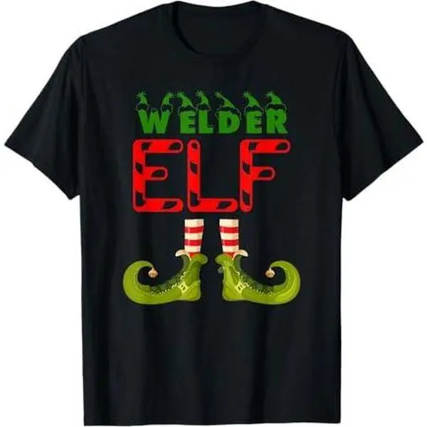 Welder Elf Funny Group Matching Family Christmas Pyjamas T-Shirt