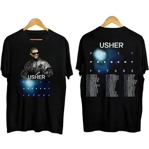 2024 Usher Past Present Future Tour Shirt, Usher Concert 2024 Shirt, Usher Fan Gift, Usher Graphic Shirt, Usher Merch, Usher 90s Vintage Tee