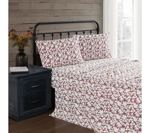 Truly Soft Ribbon and Bows King Flannel Sheet Set