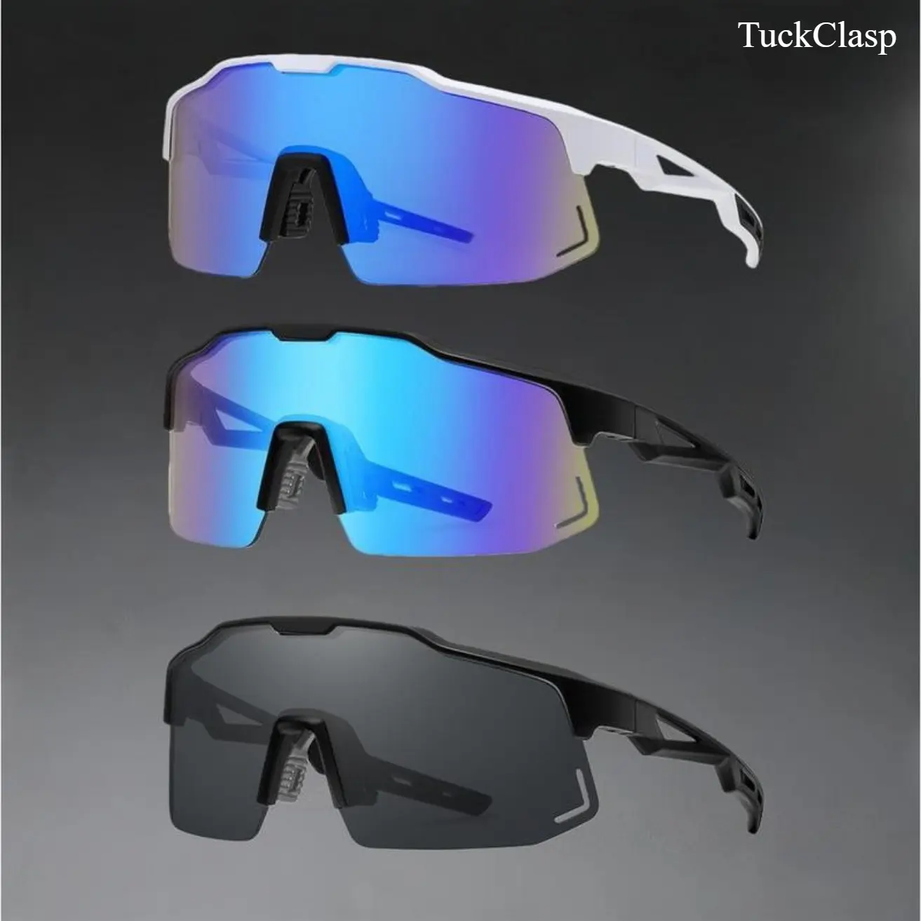3-Pack UV400 Cycling Sunglasses for Men, Lightweight Protective Sports Eyewear for MTB, Road Biking & Outdoor Activities